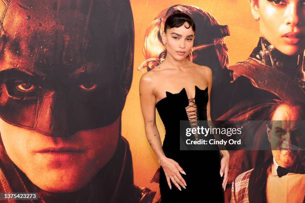 Zoë Kravitz attends "The Batman" World Premiere on March 01, 2022 in New York City.