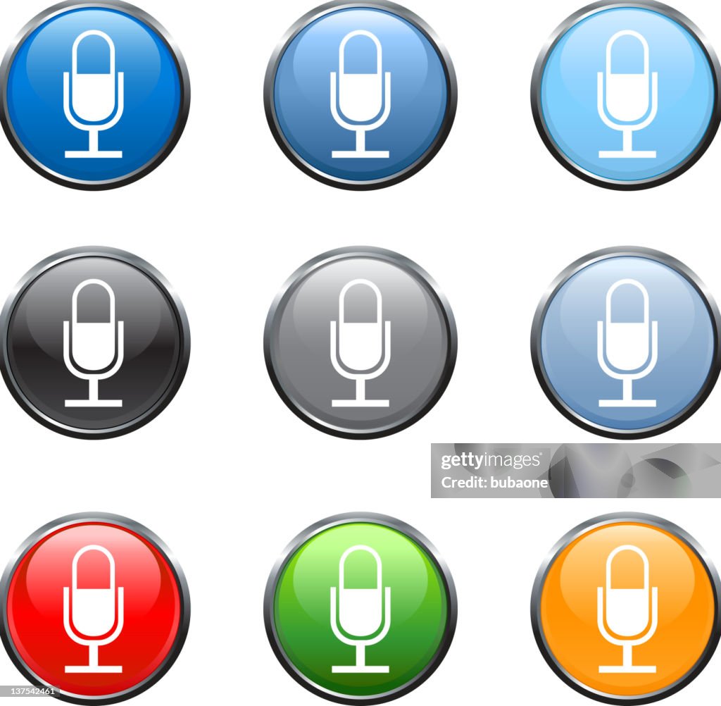 Microphone royalty free vector art in nine colors
