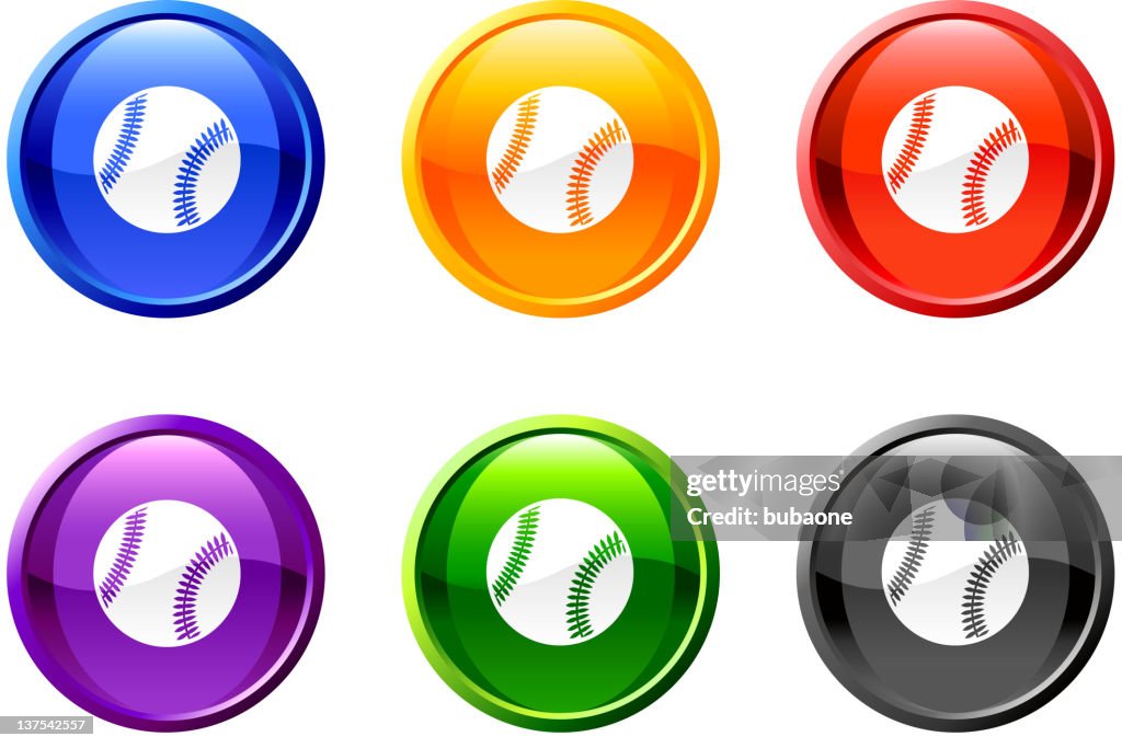 Baseball button royalty free vector art