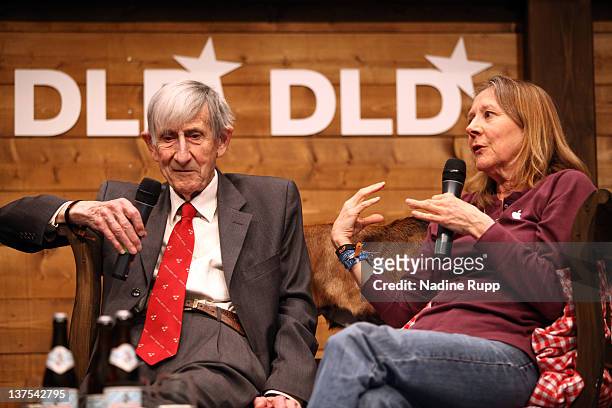 Freeman Dyson and Esther Dyson speak during the Digital Life Design conference at HVB Forum on January 22, 2012 in Munich, Germany. DLD is a global...