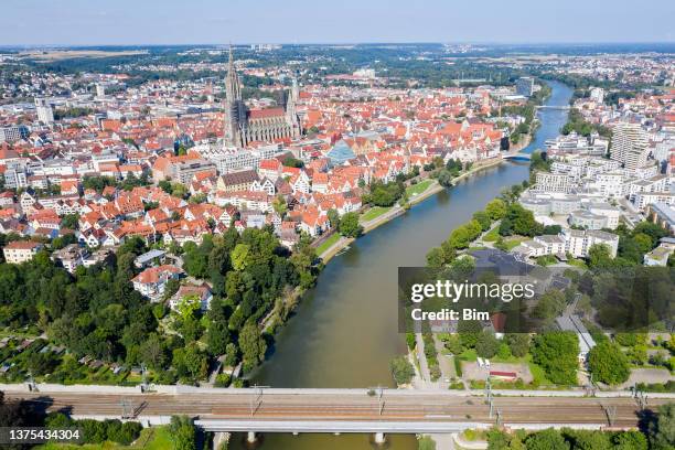 city of ulm, aerial view, germany - ulm stock pictures, royalty-free photos & images