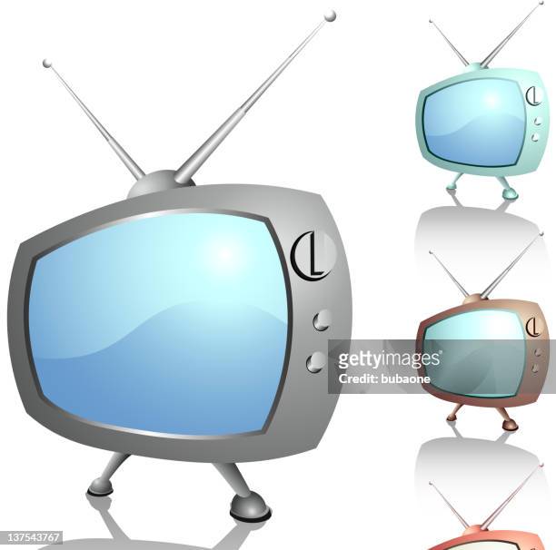 lustiger bilder von alten fernseher - fernsehantenne stock-grafiken, -clipart, -cartoons und -symbole