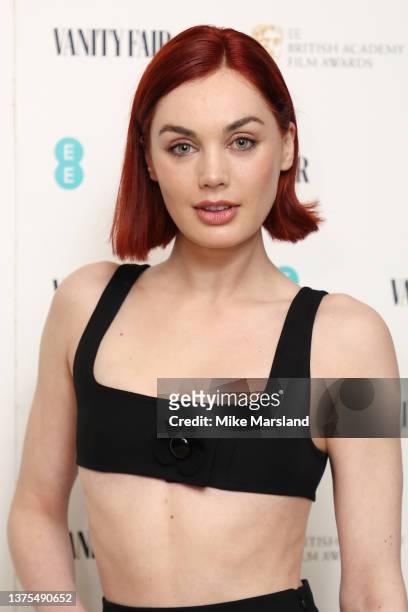 Poppy Corby-Tuech attends the Vanity Fair EE Rising Star Party at 180 The Strand on March 01, 2022 in London, England.