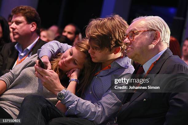 Lisa Burda, Jacob Burda and Hubert Burda attend the Digital Life Design conference at HVB Forum on January 22, 2012 in Munich, Germany. DLD is a...