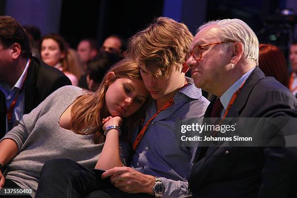 Lisa Burda, Jacob Burda and Hubert Burda attend the Digital Life Design conference at HVB Forum on January 22, 2012 in Munich, Germany. DLD is a...