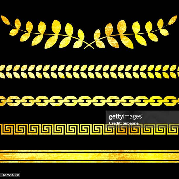 ilustrações, clipart, desenhos animados e ícones de clássicos gregos fronteiras e decorações no fundo de vetor royalty free - ramo parte de uma planta
