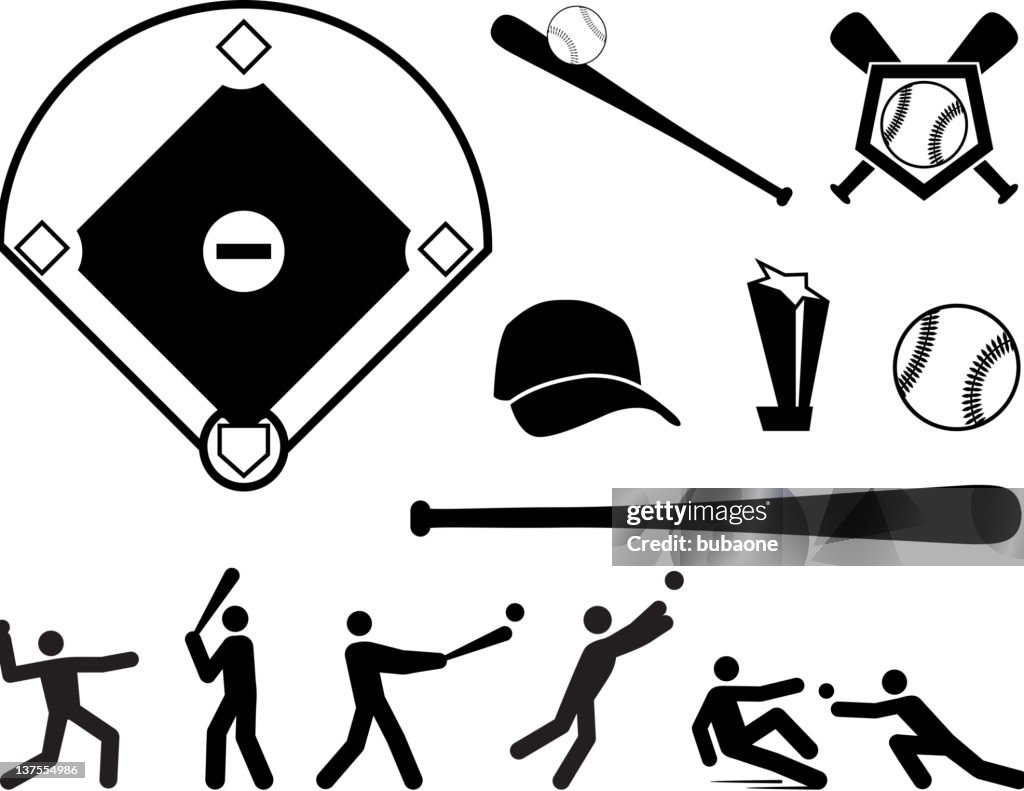 Baseball black and white royalty free vector arts