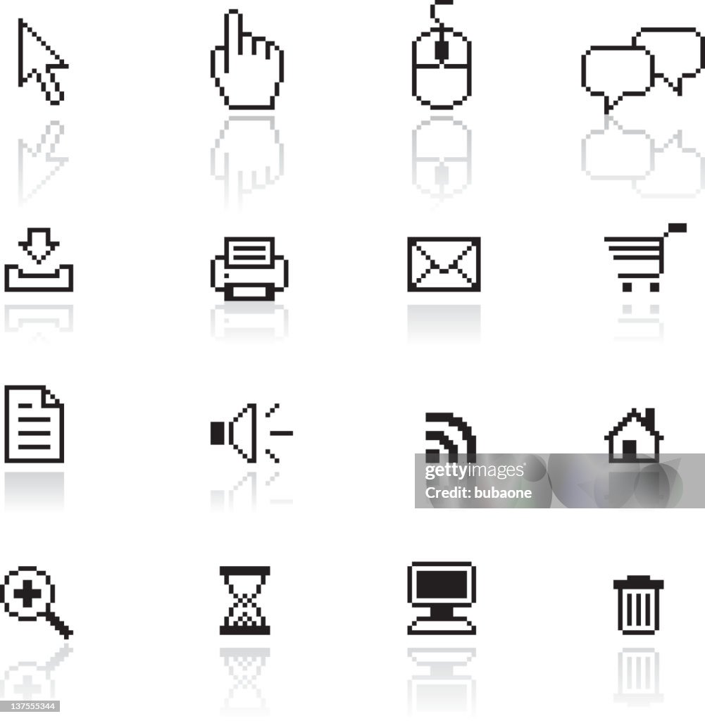 Pixel-accurate computer and technology royalty free vector arts