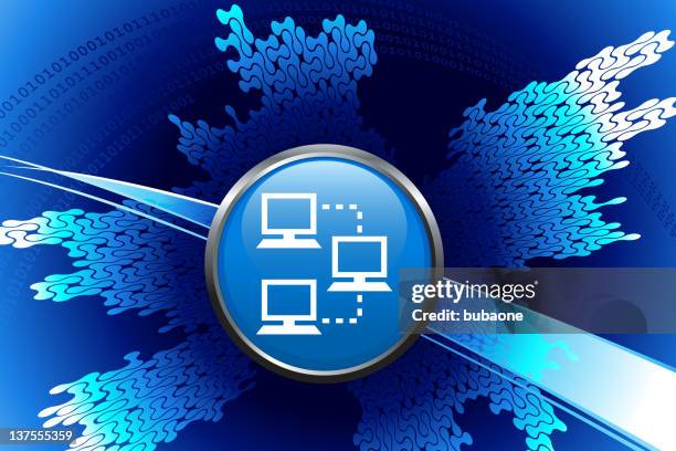 computer network royalty free vector art on abstract background - colour enhanced stock illustrations