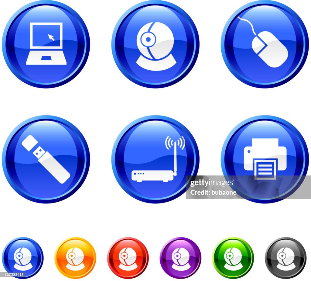 Computer Technology royalty free vector icon set in 36 colors