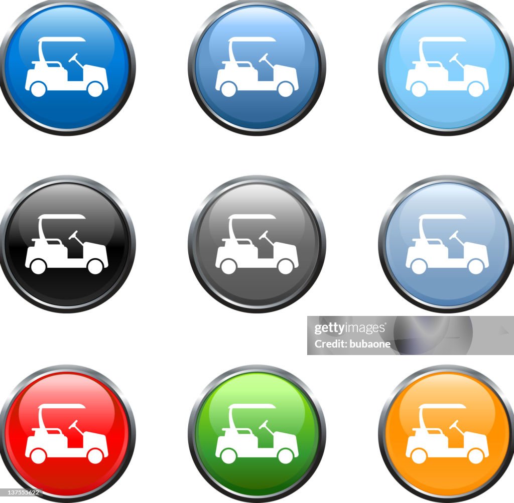 Golf Course Rides Button Golf Car Royalty Free Vector Art Button Set High-Res Vector Graphic ...