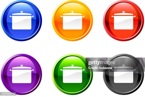 cooking pan button royalty free vector art royalty free vector - cooking pot lid stock illustrations