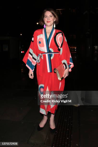 Gemma Whelan seen attending Vanity Fair EE Rising Star - BAFTAs pre party at 180 Strand on March 01, 2022 in London, England.