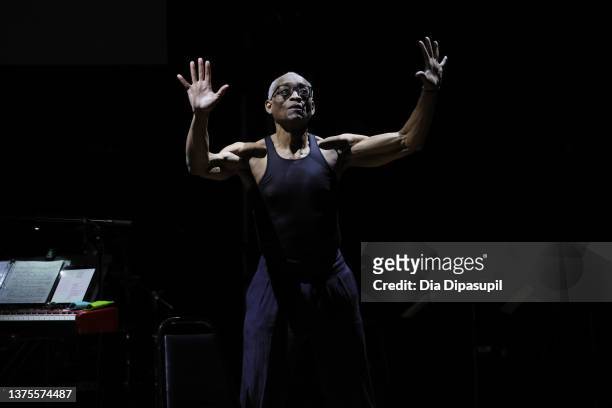Bill T. Jones performs onstage during the celebration of Harry Belafonte's 95th Birthday with Social Justice Benefit at The Town Hall on March 01,...