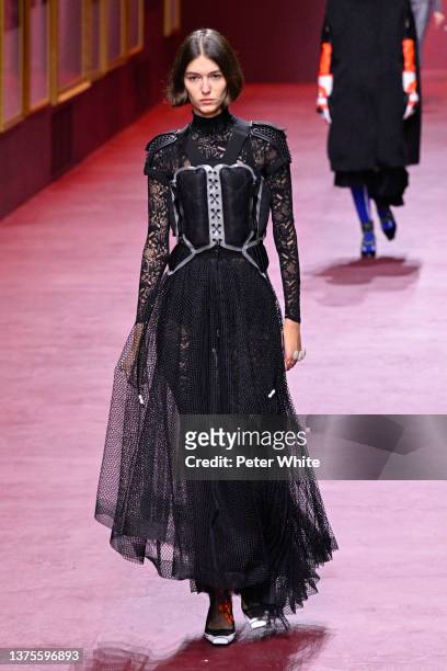 Model walks the runway during the Dior Womenswear Fall/Winter 2022-2023 show as part of Paris Fashion Week on March 01, 2022 in Paris, France.