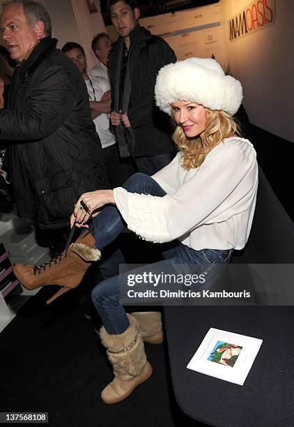 Actress Vanessa Branch attends Day 3 of Miami Oasis at the T-Mobile Google Music Village at The Lift on January 22, 2012 in Park City, Utah.