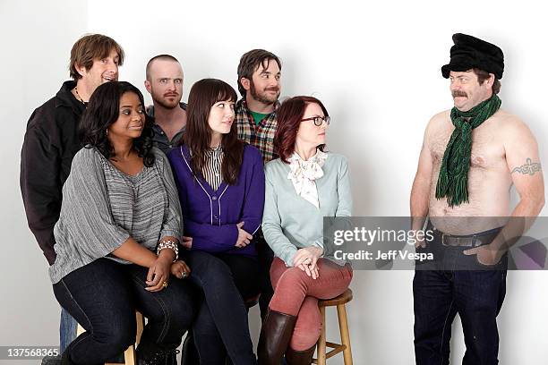 Producer Jonathan Schwartz, actors Octavia Spencer, Aaron Paul, Mary Elizabeth Winstead, writer/director James Ponsoldt, actress Megan Mullally and...