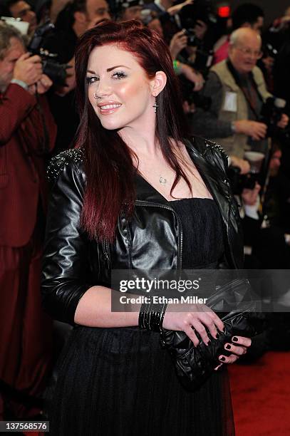 Adult film actress Andy San Dimas arrives at the 29th annual Adult Video News Awards Show at the Hard Rock Hotel & Casino January 21, 2012 in Las...