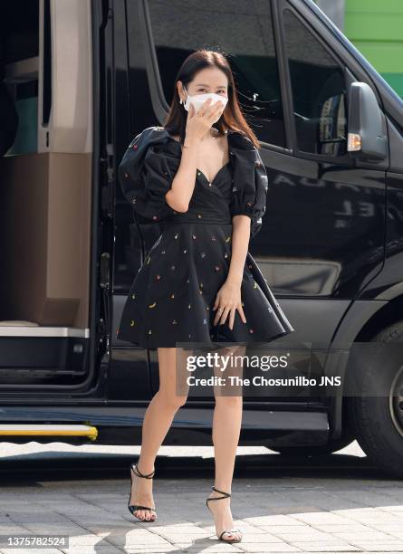 Actress Son Ye-Jin is seen at Ramada Hotel Sindorim on February 16, 2022 in Seoul, South Korea.