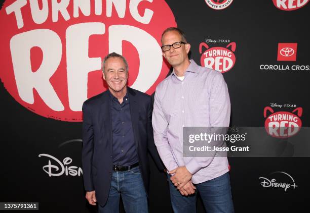 Jim Morris, Pixar Animation Studio President and Pete Docter, Pixar Animation Studio CCO and Executive Producer attend the world premiere of Disney...