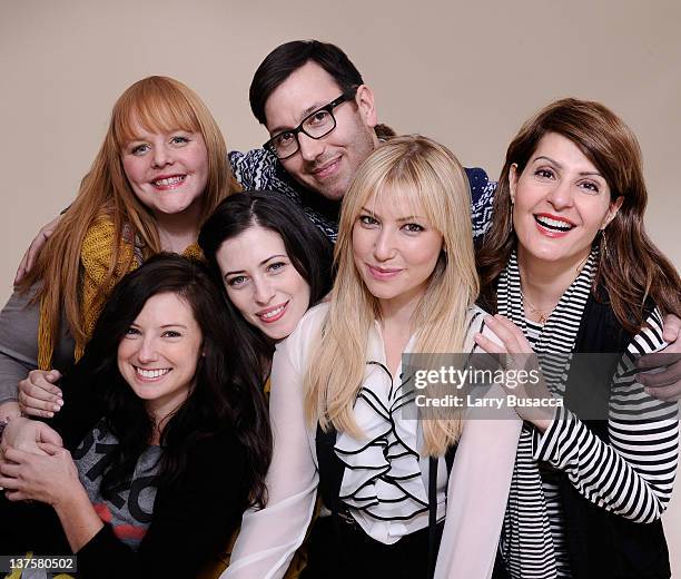 Actress Sugar Lyn Beard, writer Katie Anne Naylon, actress Lauren Miller, director Jamie Travis, and actresses Ari Graynor and Nia Vardalos pose for...