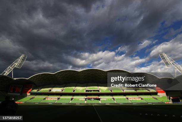 General view prior to the A-League Men's match between Melbourne City and Perth Glory at AAMI Park, on March 02 in Melbourne, Australia.