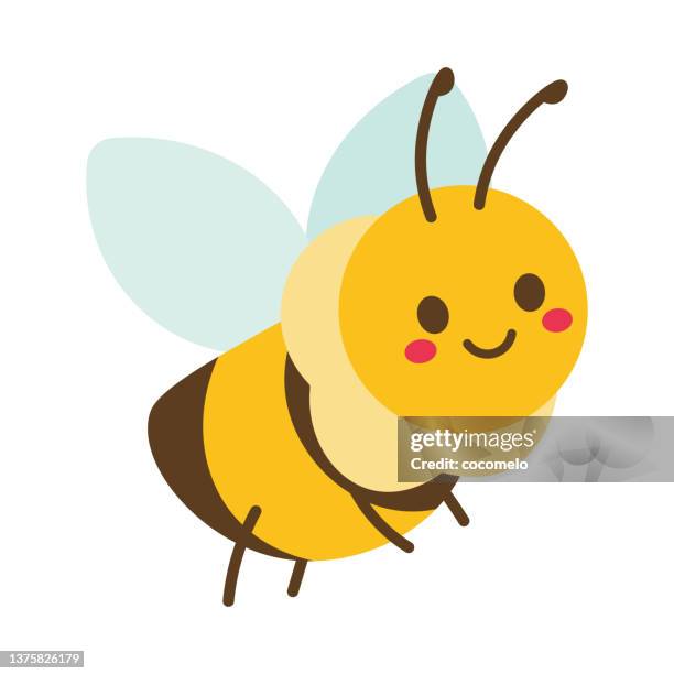 cute honey bee. - bee-cartoon-drawing stock illustrations