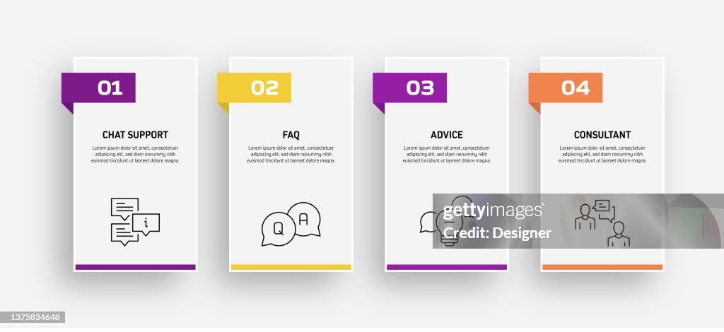 Help Visual Design Help And Support Related Infographic Design High-Res Vector Graphic ...