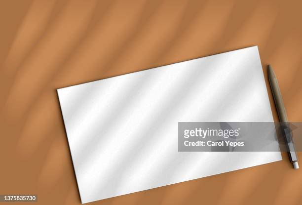 paper blank,template.neutral background - notepad white table foto e immagini stock