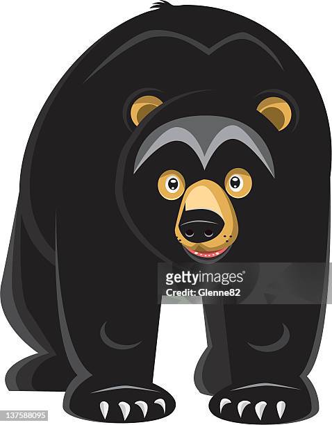 ilustraciones, imágenes clip art, dibujos animados e iconos de stock de oso negro hacia adelante - voluptuous