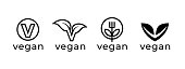 Vegan logo icon set 1
