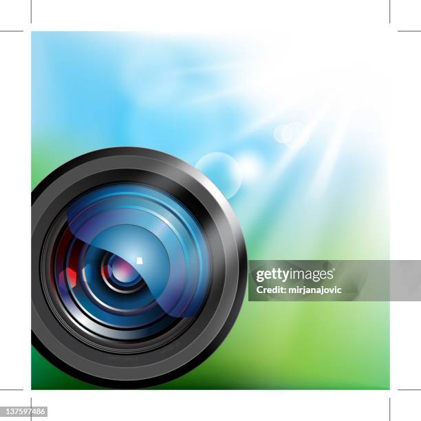 camera lens - dslr camera stock illustrations