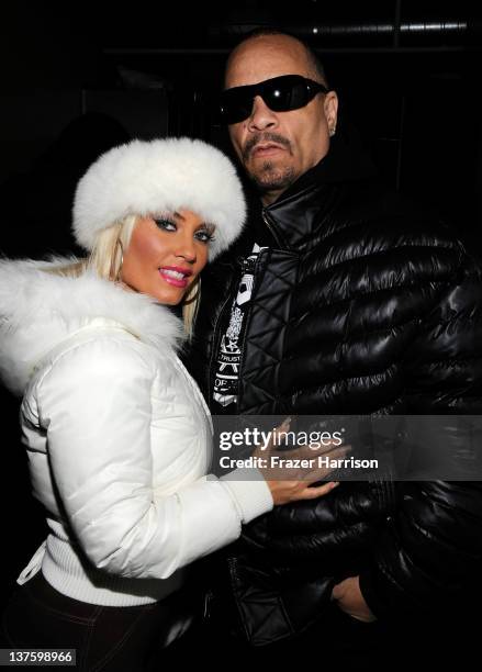 Coco and Ice-T attend Day 3 of the Stella Artois Lounge by Ally B at T-Mobile Google Music Village at The Lift on January 22, 2012 in Park City, Utah.