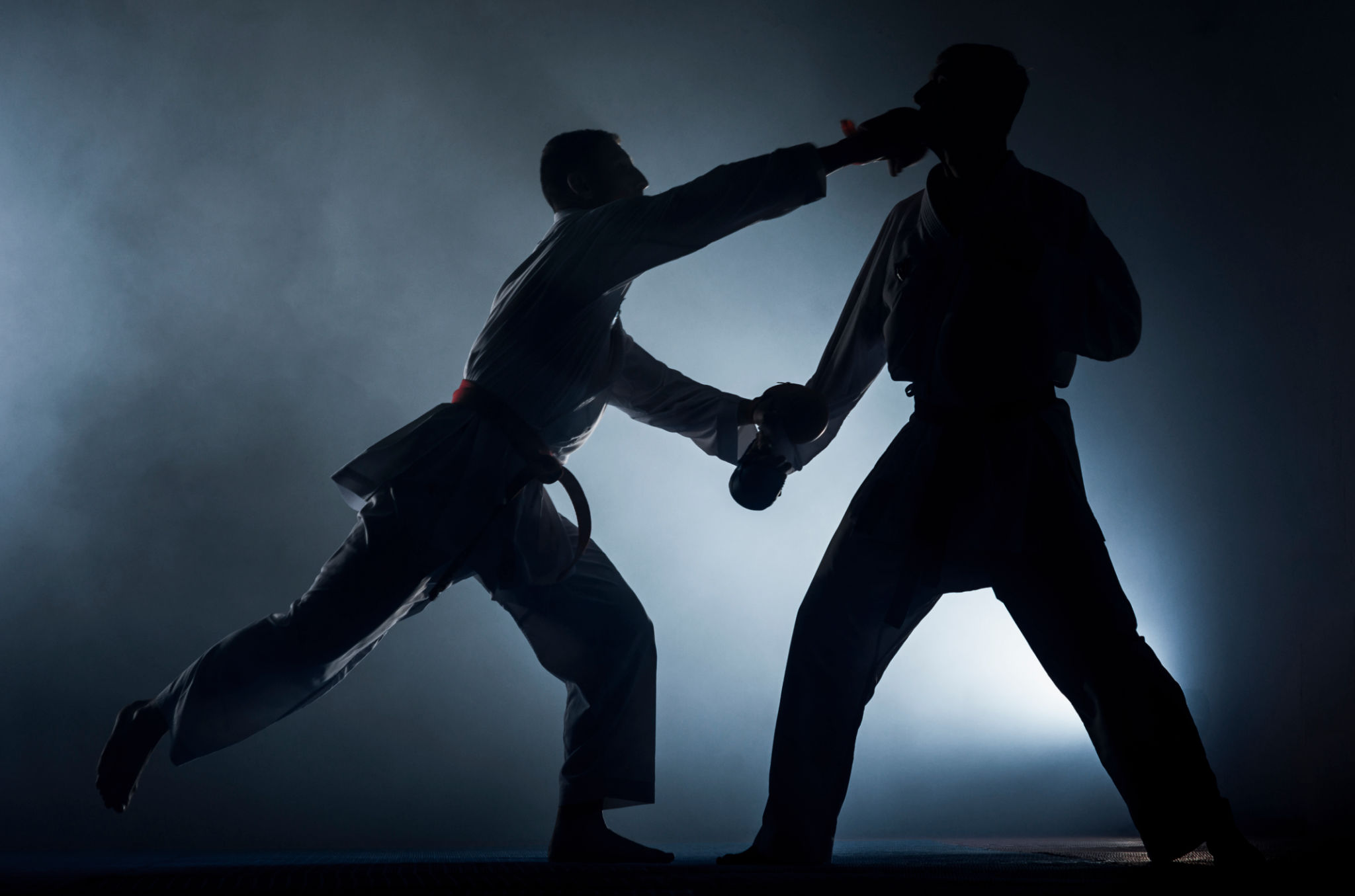 Portrait of a martial arts masters on the black background Portrait of a martial arts masters on the black background