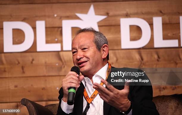 Founder of Orascom Telecom Holding Naguib Sawiris speaks during the Digital Life Design conference at HVB Forum on January 23, 2012 in Munich,...