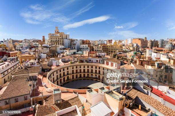 scenic view of valencia city - comunidad autonoma de valencia - fotografias e filmes do acervo