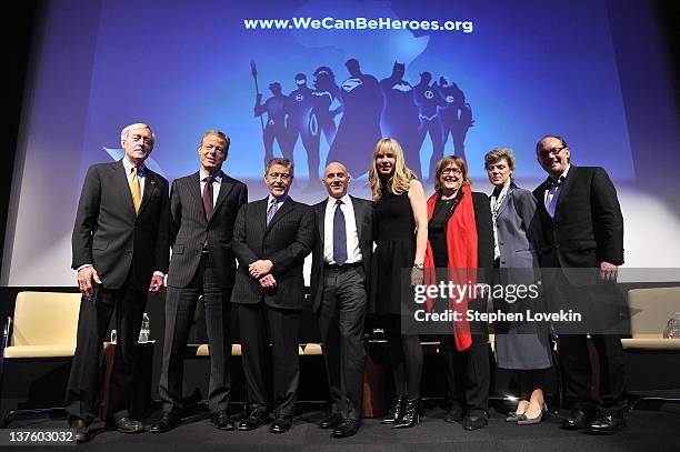 Dr. George Rupp, Jeff Bewkes, Barry Meyer, Jeff Robinov, Diane Nelson, Dr. Maura O'Neill, Cokie Roberts and Neal Keny-Guyer attend DC Entertainment...