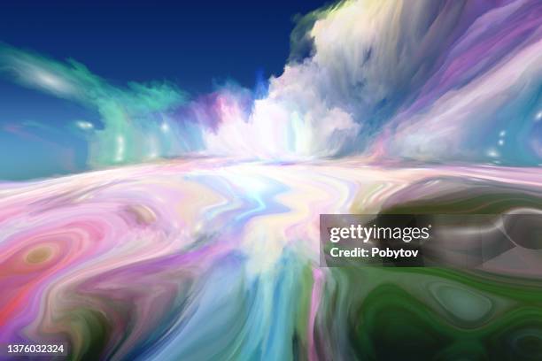dreamlike landscape - dramatic landscape stock illustrations