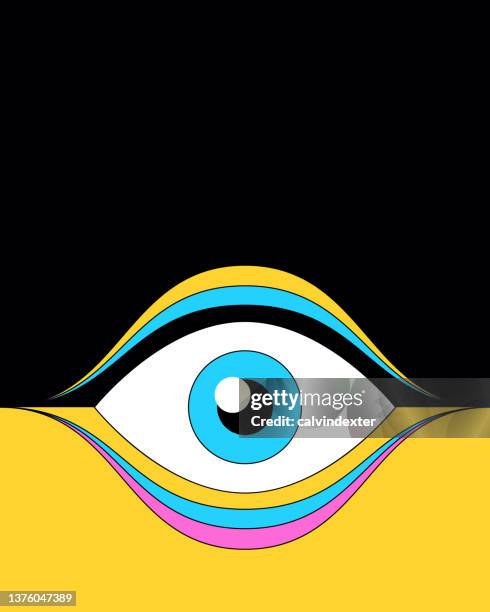 human eye poster design - daydreaming stock illustrations