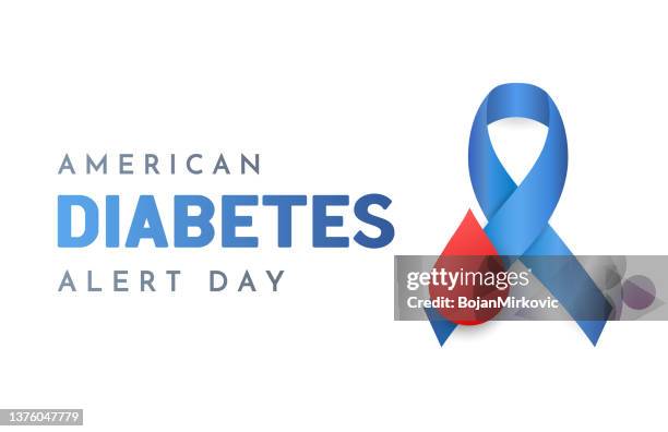 stockillustraties, clipart, cartoons en iconen met american diabetes alert day card. vector - dag