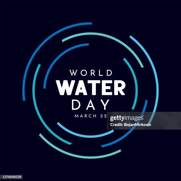 ilustrações de stock, clip art, desenhos animados e ícones de world water day card. vector - dia mundial da água