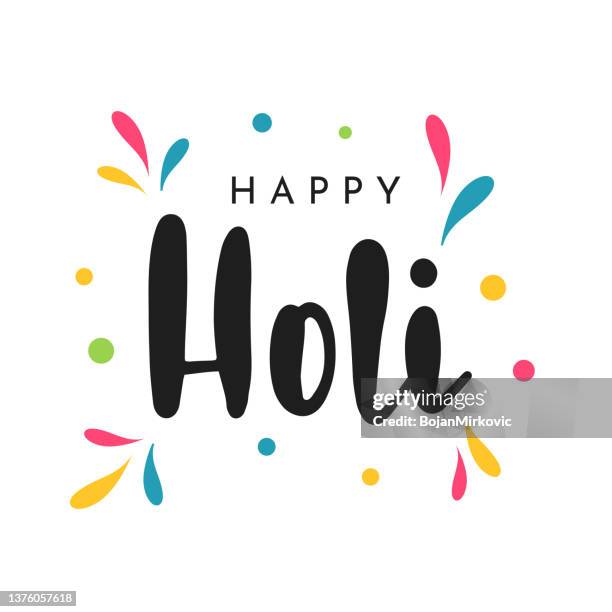 happy holi, festival of colors poster. vector - holi vector stock illustrations