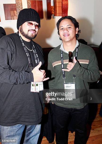 Makaha Studios Operations Manager Keoni Fernandez and Native Program Lab Fellow Ty Sanga attend the Native Forum Brunch during the 2012 Sundance Film...