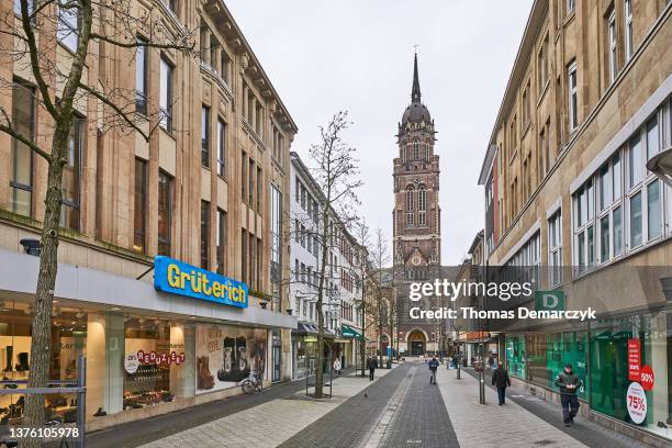 krefeld - pedestrian zone stock pictures, royalty-free photos & images