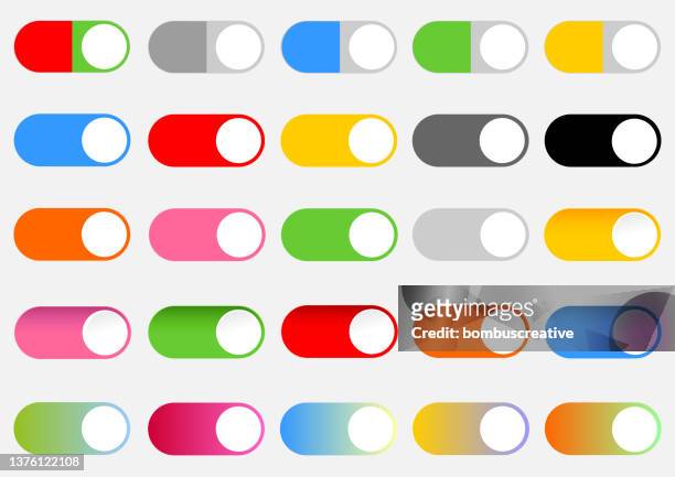 on and off switch buttons set - start button 幅插畫檔、美工圖案、卡通及圖標