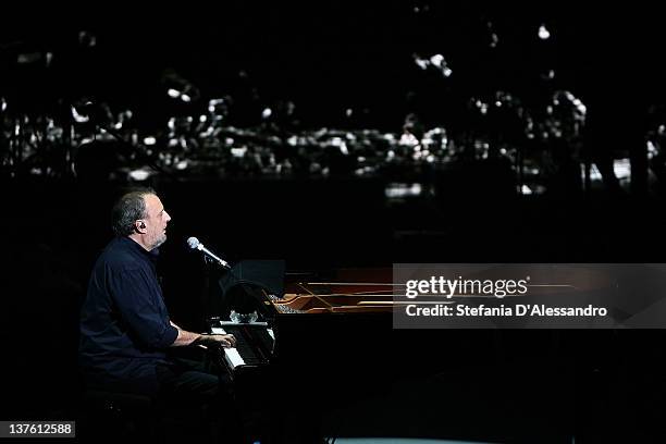 Singer Ivano Fossati performs at "Che Tempo Che Fa" Italian TV Show on January 23, 2012 in Milan, Italy.