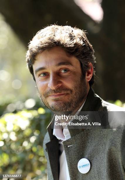 Lino Guanciale attends "Noi" Rai Fiction photocall at Rai Viale Mazzini on March 02, 2022 in Rome, Italy.