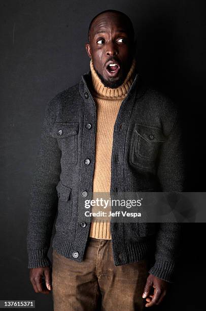 Actor Michael Kenneth Williams poses for a portrait during the 2012 Sundance Film Festival at the WireImage Portrait Studio at T-Mobile Village at...