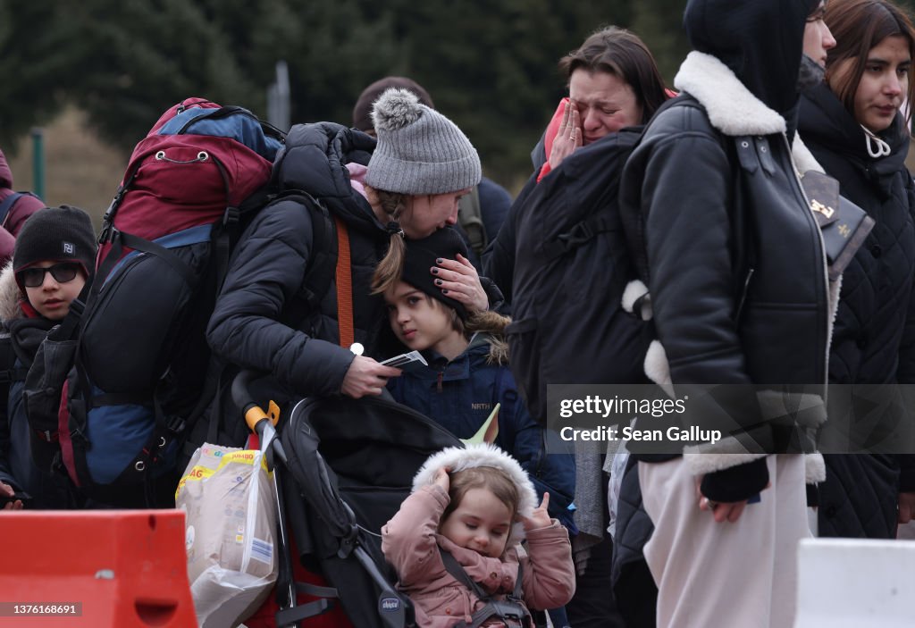 Polish Border Towns Receive Mass Influx Of Ukrainians Fleeing Russian Armed Invasion