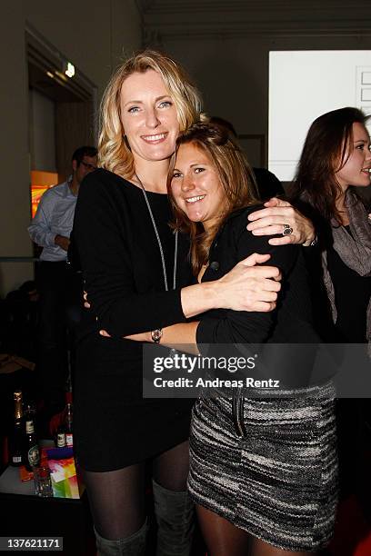 Maria Furtwaengler and Elisabeth Burda attend the DLD StarNight at Haus der Kunst on January 23, 2012 in Munich, Germany.